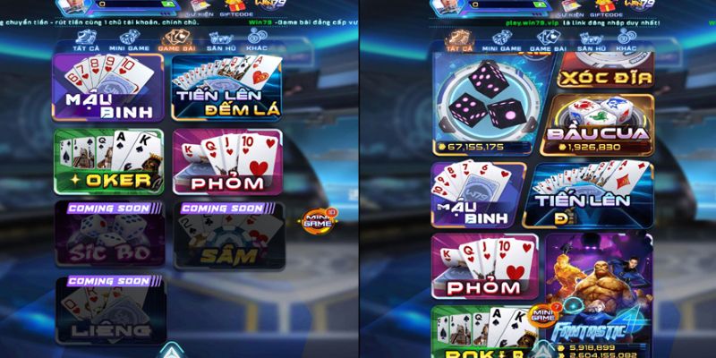 Những trò chơi đình đám nhất tại WIN79